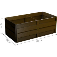 Готовая грядка Delta-Park GW 1х2 м, коричневая 30011_GW12Br