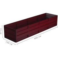 Готовая грядка Delta-Park GW 1х4 м, коричнево-красная 30011_GW14Ch