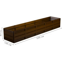 Готовая грядка Delta-Park GW 1х5 м, коричневая 30011_GW15Br