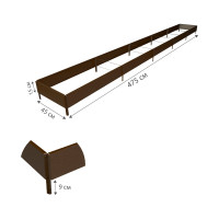 Готовая грядка Delta-Park GX 0.45х4.75 м, коричневая 30020GX_45465Br
