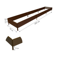 Готовая грядка Delta-Park GX 0.45х2.85 м, коричневая 30020GX_45275Br