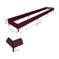Готовая грядка Delta-Park GX 0.45х2.85 м, коричнево-красная 30020GX_45275Ch