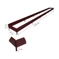 Готовая грядка Delta-Park GX 0.45х5.7 м, коричнево-красная 30020GX_45560Ch