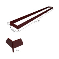 Готовая грядка Delta-Park GX 0.45х4.75 ма, коричнево-красная 30020GX_45465Ch