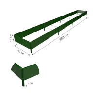 Готовая грядка Delta-Park GX 0.45х3.8 м, зеленая 30020GX_45345Gr