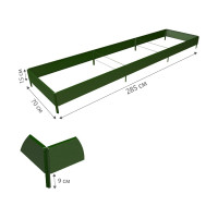 Готовая грядка Delta-Park GX 0.7x2.85 м, зеленая 30020GX_70275Gr
