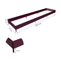 Готовая грядка Delta-Park GX 0.7х2.85 м, коричнево-красная 30020GX_70275Ch