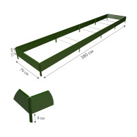 Готовая грядка Delta-Park GX 0.7х3.8 м, зеленая 30020GX_70370Gr