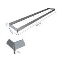 Готовая грядка Delta-Park GX 0.7х4.75 м, серебристая 30020GX_70465Zn