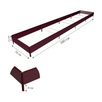 Готовая грядка Delta-Park GX 0.7х3.8 м, коричнево-красная 30020GX_70370Ch