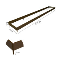 Готовая грядка Delta-Park GX 0.7х4.75 м, коричневая 30020GX_70465Br