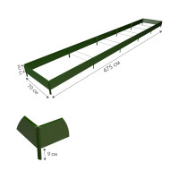 Готовая грядка Delta-Park GX 0.7х4.75 м, зеленая 30020GX_70465Gr