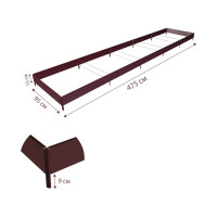 Готовая грядка Delta-Park GX 0.95х4.75 м, коричнево-красная 30020GX_95465Ch