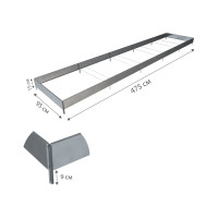 Готовая грядка Delta-Park GX 0.95х4.75 м, серебристая 30020GX_95465Zn