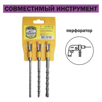 Набор буров SDS+ (3 шт; 6/8/10х160 мм) на подвесе Pobedit 4080003