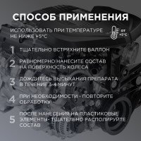 Пенный очиститель-кондиционер шин матовый WOG 650 мл WGC0840