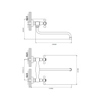 Смеситель для кухни Ekko настенный E46019