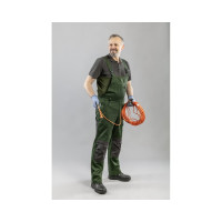 Футболка Polo HOEGERT TECHNIK URFT хлопок, темно-зеленая/асфальтовая, р. S HT5K419-S