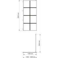 Душевая перегородка WasserKraft Глан (Glan) 66W40