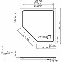 Душевой поддон WasserKraft Изен (Isen) 26T38