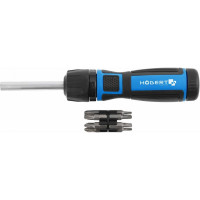 Отвертка HOEGERT TECHNIK со сменными битами и редуктором 1:5 HT1S215