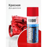 Эмаль для двигателя KUDO красная KU-5134