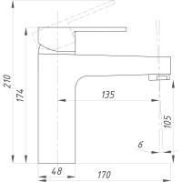 Смеситель для раковины ПРОФСАН ПСМ тип ГОСТ См-УмОЦБА PSM-700-5