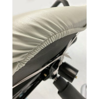 Чехол на мебель для компьютерного кресла ГЕЛЕОС 515М, размер M, кожа, светло-серый ГЧ00515М