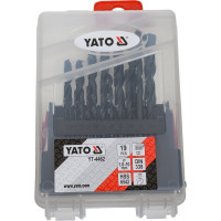 Набор сверл по металлу (19 шт; 1-10 мм; HSS) YATO YT-4462