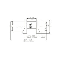 Электрическая лебёдка RUNVA 12V 2500A lbs 1140 кг синтетический трос EWP2500ASR