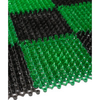 Щетинистое покрытие ComeForte модульная 42x56 см из 12-ти сегментов черно-зеленый СС000657