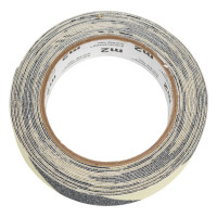 Противоскользящая лента абразив 60 Grit, фотолюминесцентная (черно-белая), износостойкость 1 млн шагов, 25 мм x 6 м Mehlhose GmbH M1XR025060