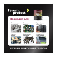 Водоразбавляемая краска-грунт FERUMPROTECT-206 (белая основа А; по черным и цветным металлам; 2.7 кг) ТД000003472