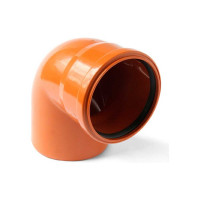 Отвод наружной канализации ХЕМКОР НПВХ 200х90°  2481161 0 6301