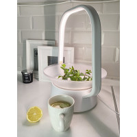 Настольная садовая ферма Vegebox V-Basket белая, 7 посадочных мест, с фитолампой Vbasket-W