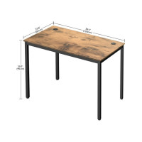 Письменный стол для компьютера EUREKA с шириной 99 см, Vintage Brown ERK-CD-039VP-V1