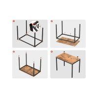 Письменный стол для компьютера EUREKA с шириной 99 см, Vintage Brown ERK-CD-039VP-V1