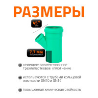 Тройник Ostendorf 200/110x45 KG2000EA 772360