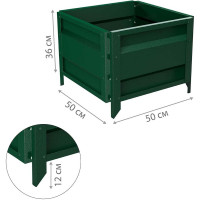 Готовая оцинкованная грядка на дачу Delta-Park GU 0.5x0.5 м, зелёная 30013GU_5050Gr