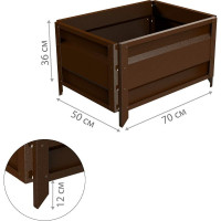 Готовая оцинкованная грядка на дачу Delta-Park GU 0.5x0.7 м, коричневая 30013GU_5070Br