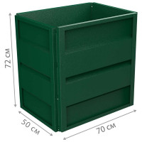 Готовая оцинкованная грядка на дачу Delta-Park GW 0.5x0.7 м, зелёная 30013GW_5070Gr