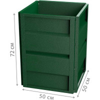 Готовая оцинкованная грядка на дачу Delta-Park GW 0.5x0.5 м, зелёная 30013GW_5050Gr
