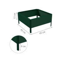 Готовая оцинкованная грядка на дачу Delta-Park GX 0.45x0.45 м, зелёная 30020GX_4545Gr