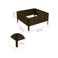 Готовая оцинкованная грядка на дачу Delta-Park GX 0.45x0.45 м, коричневая 30020GX_4545Br