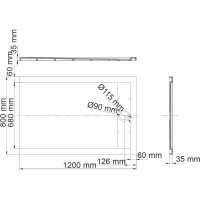 Душевой поддон WasserKraft Mindel 85T06