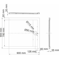 Душевой поддон WasserKraft Mindel 85T03