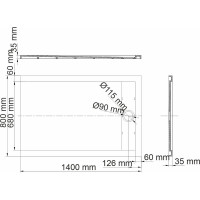 Душевой поддон WasserKraft Mindel 85T35