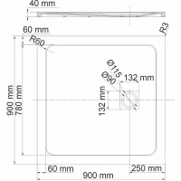 Душевой поддон WasserKraft Rhin 44T03