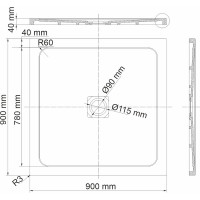 Душевой поддон WasserKraft Dinkel 58T03