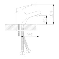 Смеситель для умывальника Антей Викинг d35 107028-ANT
